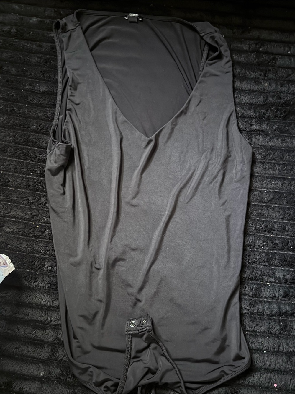 Express Black Sleeveless V-Neck Bodysuit